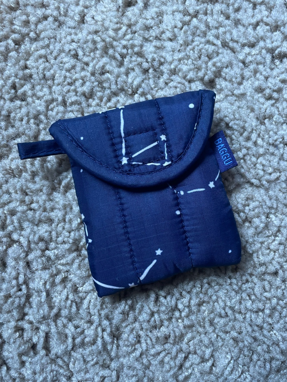 BAGGU Navy Constellation Compact Pouch